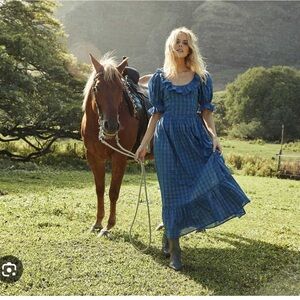 Blue Plaid Women's Dress